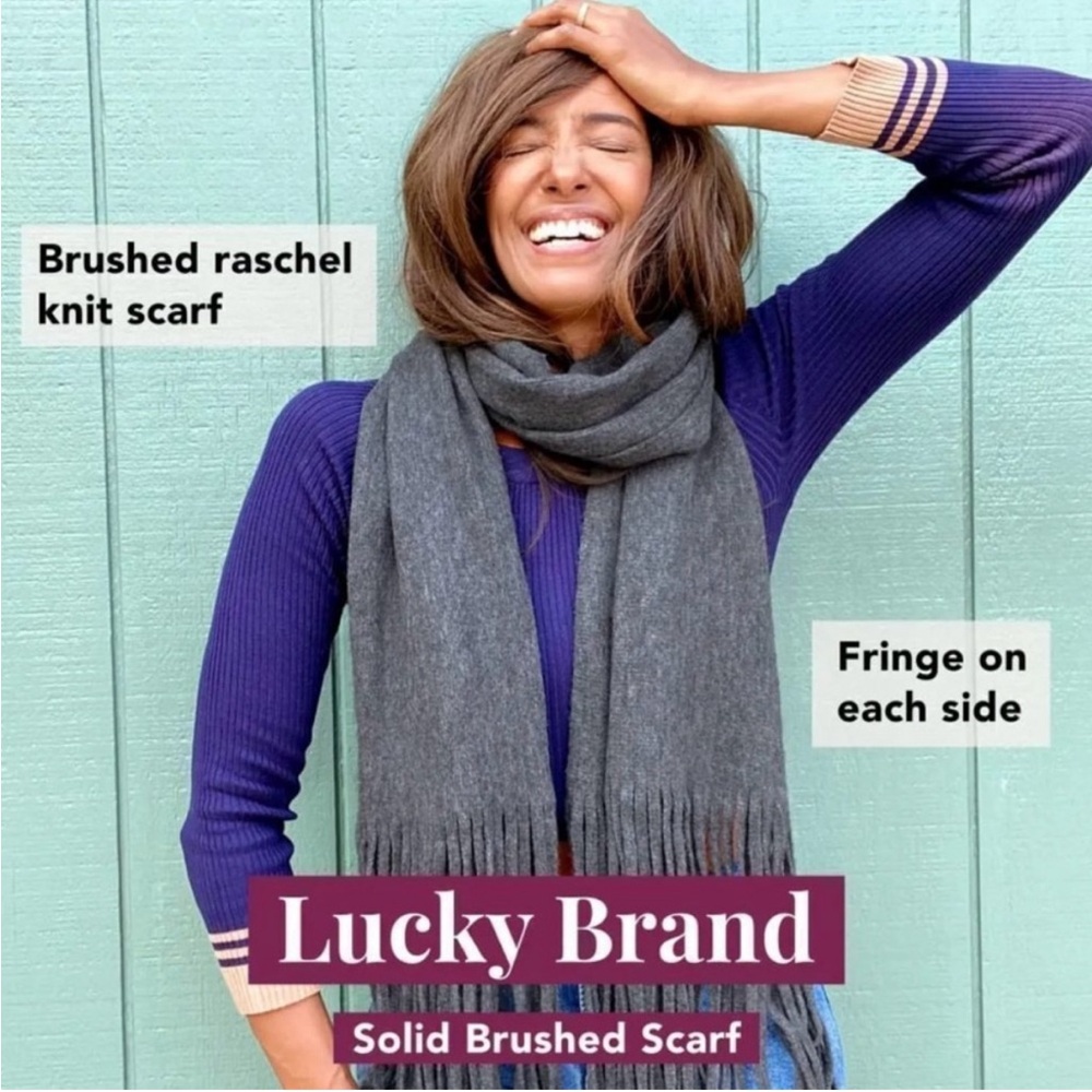 Lucky Brand Charcoal Brushed Scarf